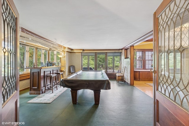 710 W Downer Pl, Aurora, IL 60506 - game room with billiards and plenty of natural light
