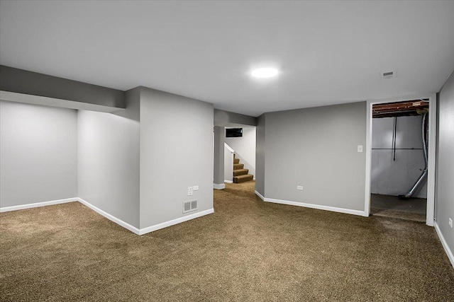 22255 Merrill Ave, Sauk Village, IL 60411 - finished below grade area featuring carpet and stairway