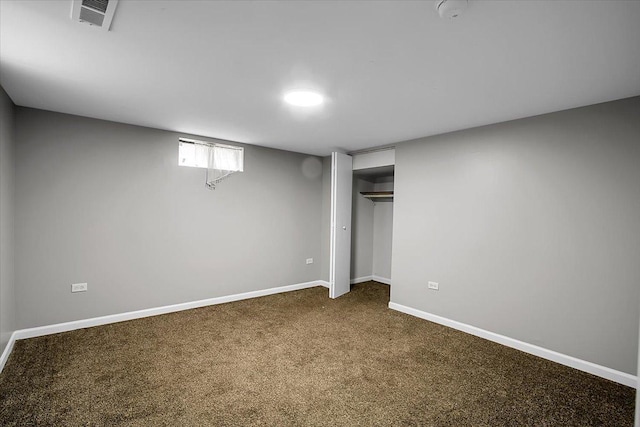 22255 Merrill Ave, Sauk Village, IL 60411 - basement with dark carpet and baseboards