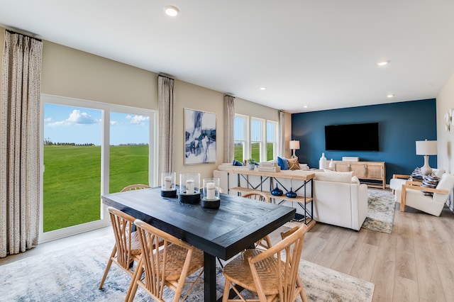 540 N Sycamore St, Hinckley, IL 60520 - dining area featuring light wood-style flooring and recessed lighting