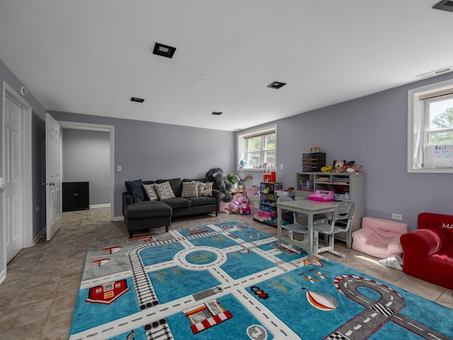 1213 Prairie Ave, Barrington, IL 60010 - recreation room with plenty of natural light and tile patterned floors