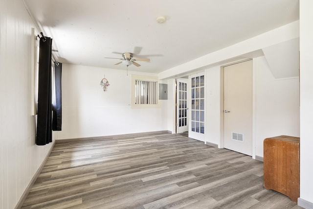 16492 Brockton Ln, Oak Forest, IL 60452 - spare room featuring ceiling fan, wood finished floors, and a smoke detector