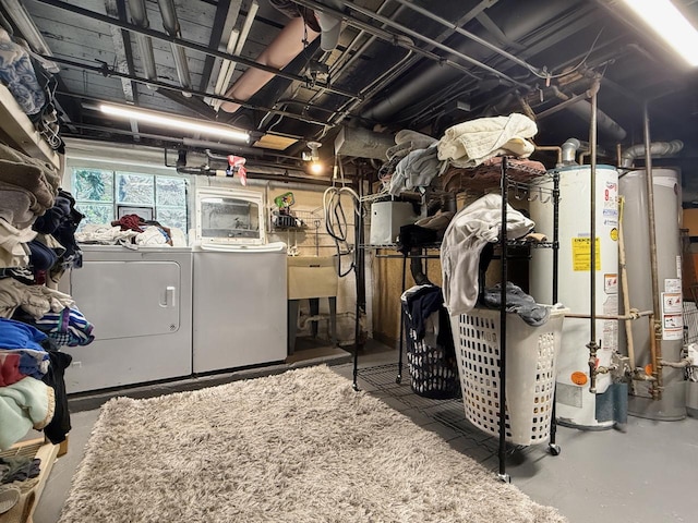 1140 S Harvey Ave, Oak Park, IL 60304 - below grade area with washer and clothes dryer and water heater