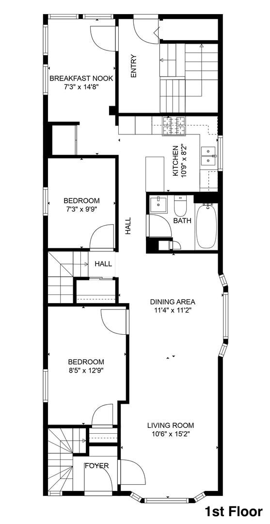 1140 S Harvey Ave, Oak Park, IL 60304 - view of property floor plan