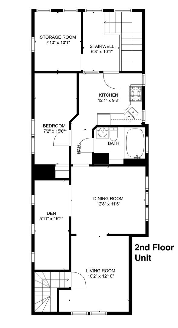 1140 S Harvey Ave, Oak Park, IL 60304 - view of room layout
