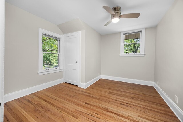 4416 Seeley Ave, Downers Grove, IL 60515 - unfurnished bedroom featuring light wood-style floors and a ceiling fan