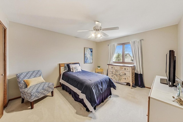 7830 W 157th St, Orland Park, IL 60462 - bedroom featuring light colored carpet and a ceiling fan