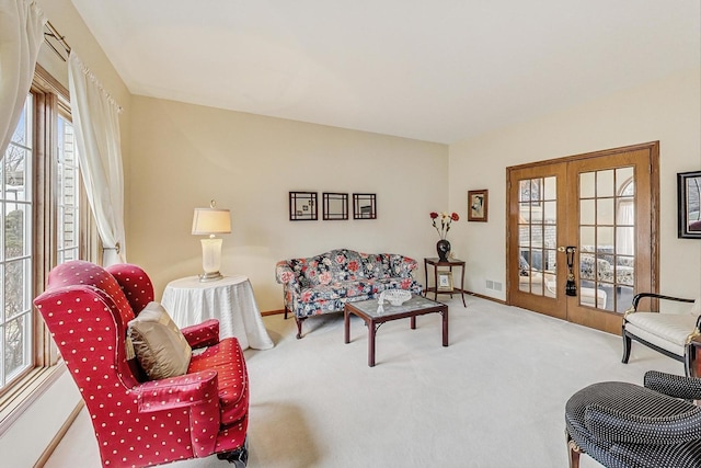 7830 W 157th St, Orland Park, IL 60462 - living room featuring french doors and carpet floors