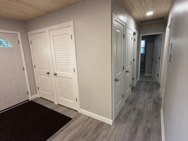 2017 E Sauk Trl, Sauk Village, IL 60411 - foyer with wood finished floors and wood ceiling