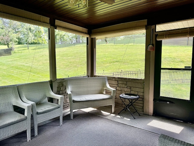 241 E Porter St, Oglesby, IL 61348 - sunroom / solarium with plenty of natural light and a ceiling fan