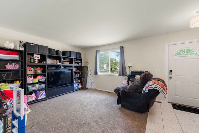 116 Cloverleaf Rd, Matteson, IL 60443 - playroom with tile patterned floors and carpet