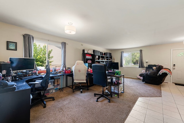 116 Cloverleaf Rd, Matteson, IL 60443 - carpeted office featuring tile patterned flooring
