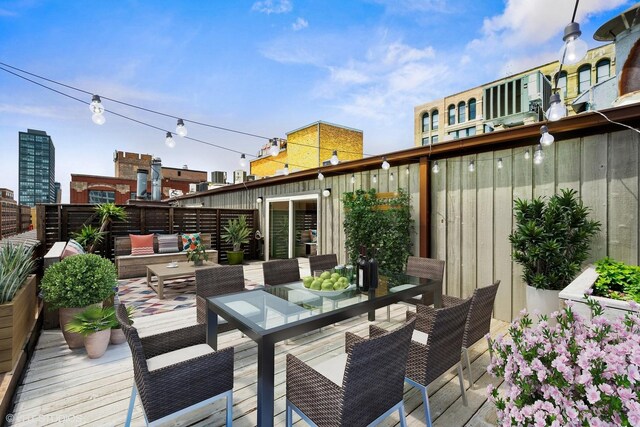 331 S Peoria St Unit Ph6, Chicago, IL 60607 - deck featuring an outdoor hangout area