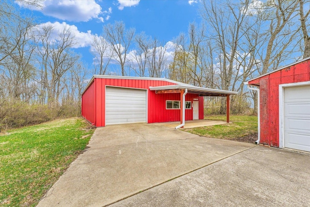13809 Pine Rd, Dewitt, IL 61735 - garage with concrete driveway