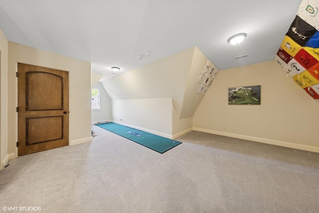 437 N County Line Rd, Hinsdale, IL 60521 - additional living space with lofted ceiling and carpet