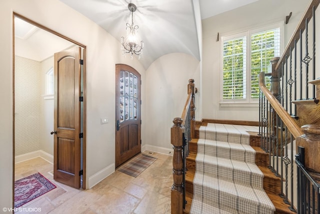 437 N County Line Rd, Hinsdale, IL 60521 - entryway with stairs and baseboards