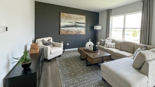 1038 Emerald Dr, Montgomery, IL 60538 - living room featuring dark wood finished floors