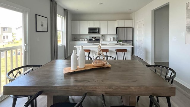 1038 Emerald Dr, Montgomery, IL 60538 - dining space featuring baseboards