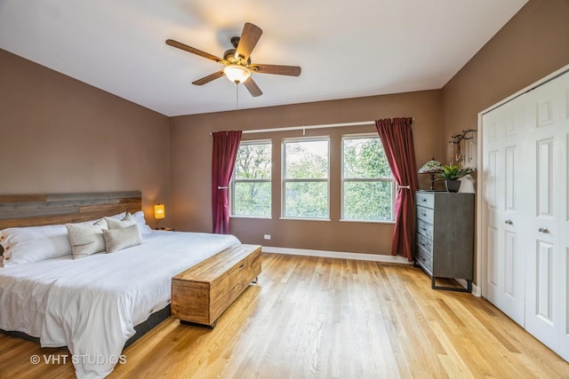 108 Belvidere Ave, Forest Park, IL 60130 - bedroom with light wood-style floors and a ceiling fan