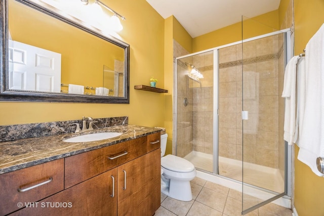 108 Belvidere Ave, Forest Park, IL 60130 - full bath with vanity, a stall shower, and tile patterned floors