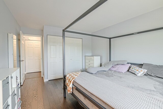 2424 E Oakton St Unit 3E, Arlington Heights, IL 60004 - bedroom featuring dark wood-type flooring and a closet