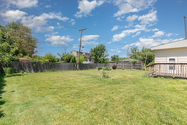 230 Brierhill Dr, Round Lake Park, IL 60073 - fenced backyard featuring a deck