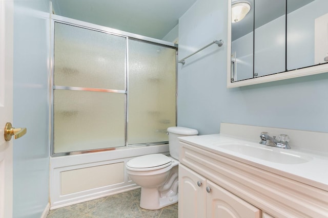 230 Brierhill Dr, Round Lake Park, IL 60073 - bathroom with vanity, combined bath / shower with glass door, and tile patterned floors