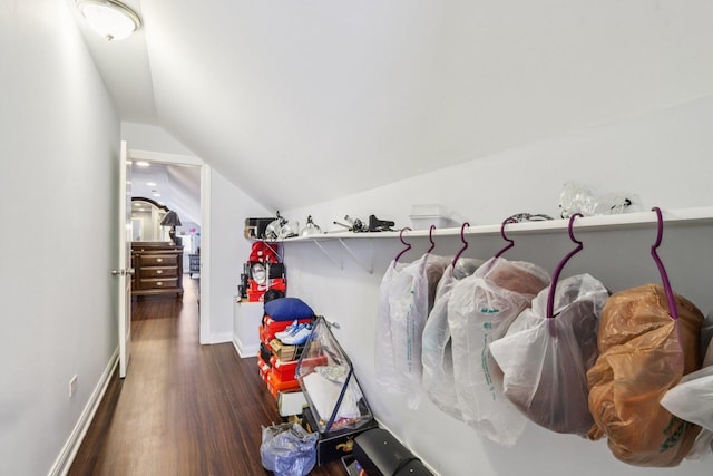 8120 S Luella Ave, Chicago, IL 60617 - mudroom featuring lofted ceiling and wood finished floors