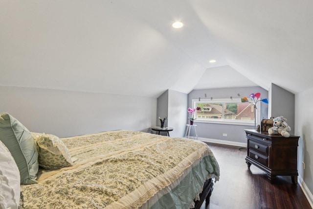 8120 S Luella Ave, Chicago, IL 60617 - bedroom featuring lofted ceiling, recessed lighting, and wood finished floors