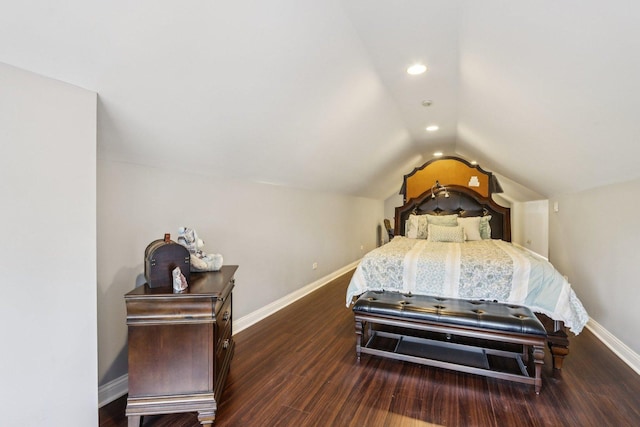 8120 S Luella Ave, Chicago, IL 60617 - bedroom featuring vaulted ceiling, wood finished floors, and recessed lighting