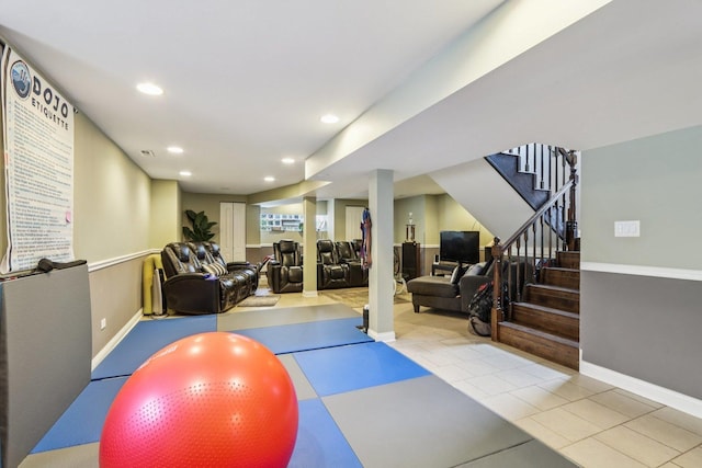 8120 S Luella Ave, Chicago, IL 60617 - exercise room featuring recessed lighting