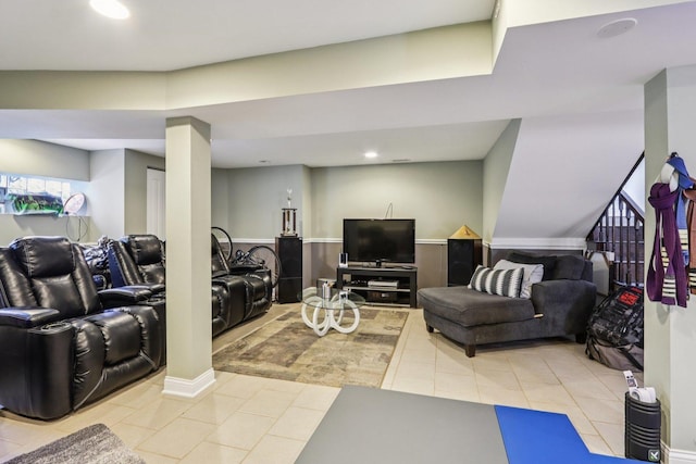 8120 S Luella Ave, Chicago, IL 60617 - tiled living area with recessed lighting