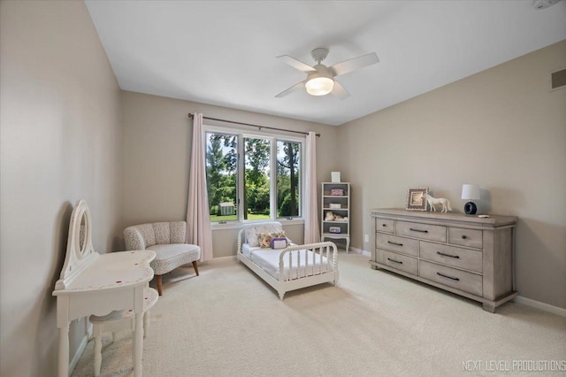 1412 Sherwood Ln, Geneva, IL 60134 - bedroom featuring light colored carpet and ceiling fan