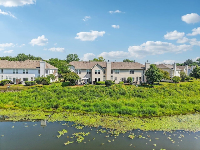 454 Blue Springs Dr, Fox Lake, IL 60020 - rear view of property with a residential view and a water view