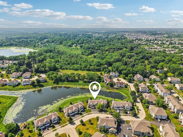 454 Blue Springs Dr, Fox Lake, IL 60020 - aerial view of residential area featuring a nearby body of water