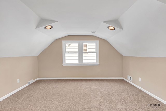 2059 Downey Rd, Homewood, IL 60430 - bonus room with carpet flooring, vaulted ceiling, and recessed lighting
