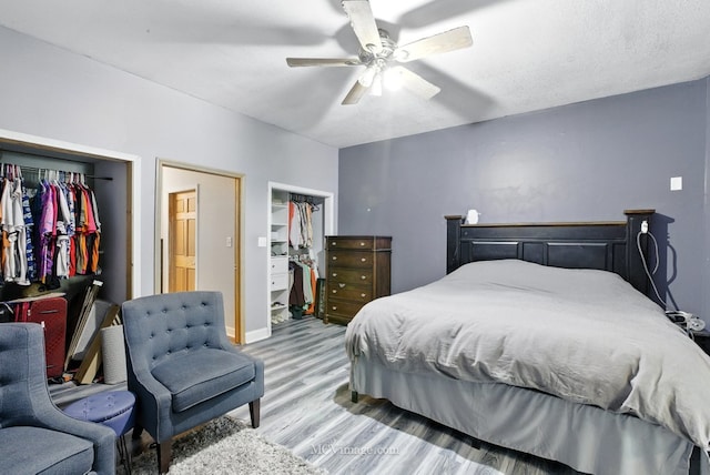 204 Wood St, Wilmington, IL 60481 - bedroom featuring light wood finished floors, a closet, and ceiling fan