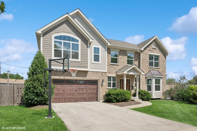 161 N Schubert St, Palatine, IL 60067 - multi unit property featuring brick siding, an attached garage, and driveway