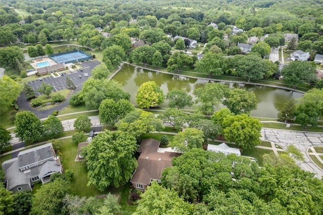 1105 W Bauer Rd, Naperville, IL 60563 - aerial perspective of suburban area with a large body of water