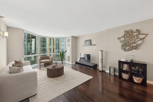 195 N Harbor Dr Unit 709, Chicago, IL 60601 - living area with wood finished floors and floor to ceiling windows