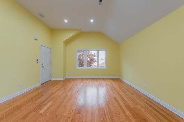 5326 W 31st St, Cicero, IL 60804 - bonus room with light wood-style floors, lofted ceiling, and recessed lighting