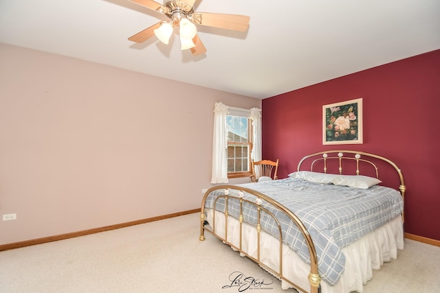 712 Hauert St, Peotone, IL 60468 - bedroom with light colored carpet and a ceiling fan