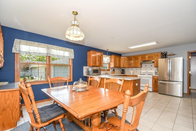 712 Hauert St, Peotone, IL 60468 - dining room with light tile patterned floors and baseboards
