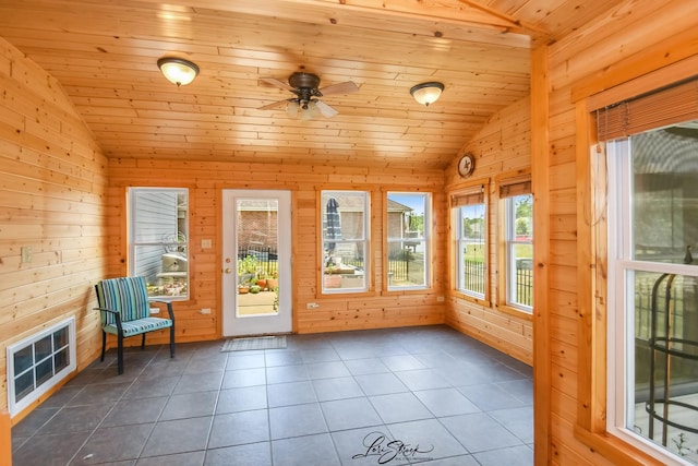 712 Hauert St, Peotone, IL 60468 - unfurnished sunroom featuring vaulted ceiling