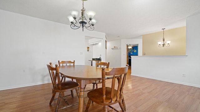 5715 Elaine Dr, Rockford, IL 61108 - dining space with a chandelier and light wood-style floors
