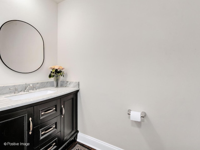 1401 Burr Oak Rd Unit 312B, Hinsdale, IL 60521 - bathroom with vanity and baseboards