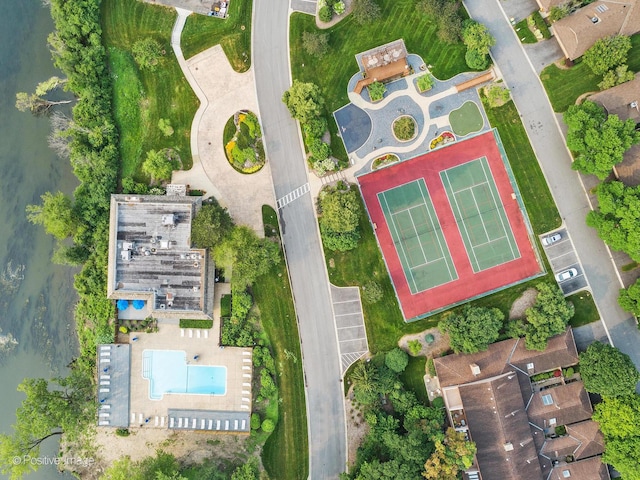 1401 Burr Oak Rd Unit 312B, Hinsdale, IL 60521 - aerial view of a pool area