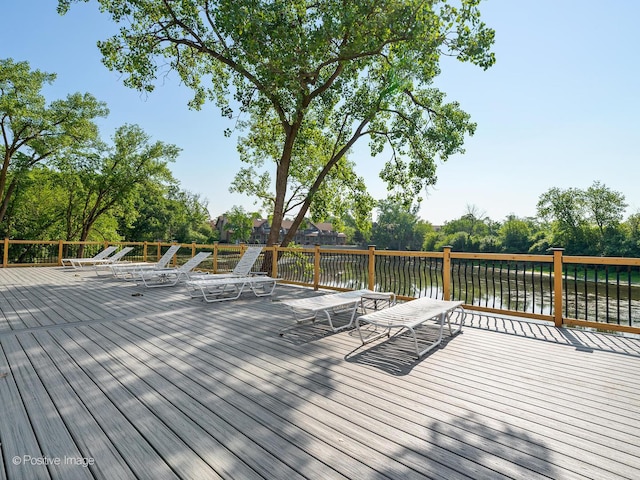 1401 Burr Oak Rd Unit 312B, Hinsdale, IL 60521 - deck featuring a water view and view of scattered trees