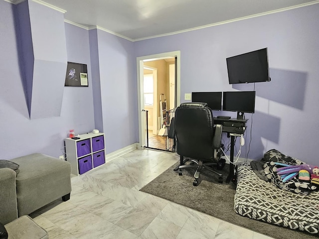 320 Congress St, Ottawa, IL 61350 - office featuring marble look tiles and ornamental molding