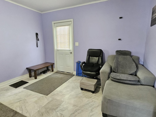 320 Congress St, Ottawa, IL 61350 - sitting room featuring crown molding and baseboards